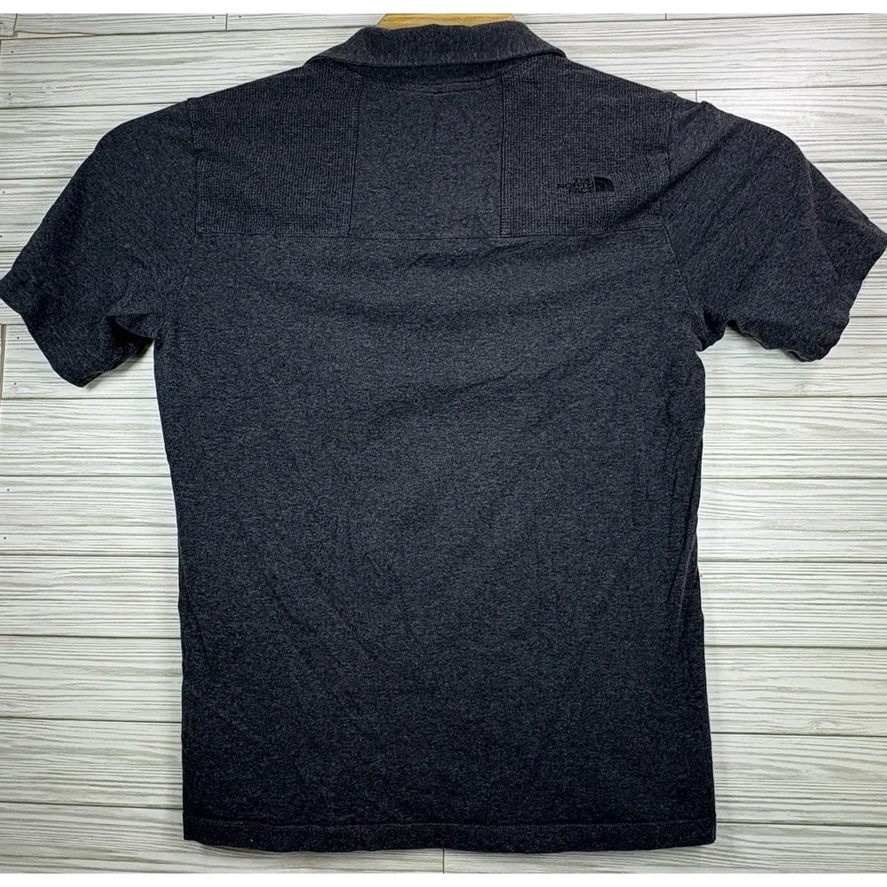 The North Face Men's Golf Polo Shirt Sz Sm Gray Waffle Breathable‎ Top Cotton